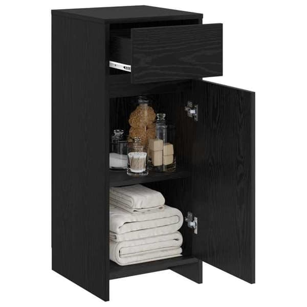 Maison Exclusive - Badeværelsesskab Sort eg 35 x 36,5 x 85 cm