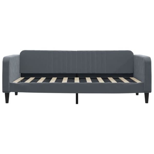 Maison Exclusive - Dagbädd med mörkgrå madrass 90x190 cm sammet