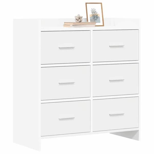 Maison Exclusive - Hvid Buffet 75 x 33 x 80 cm Ingeniørtræ