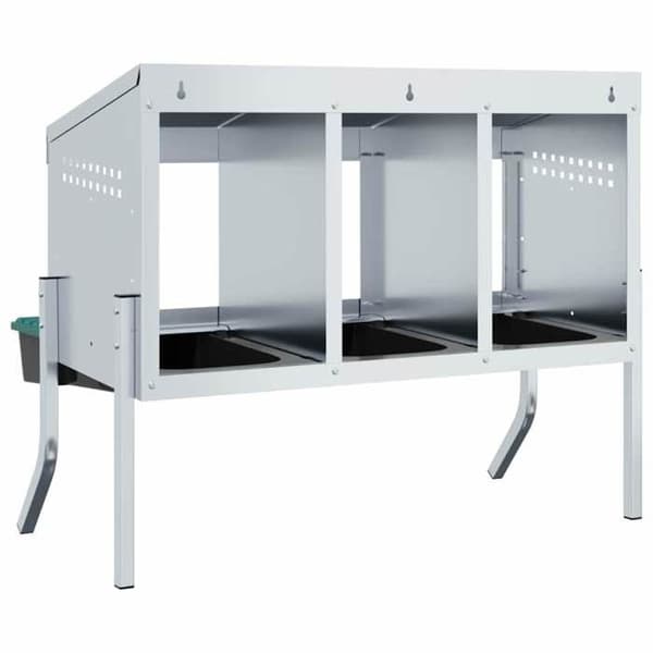 Maison Exclusive - Kanalaatikko 4 osastolla, galvanoidulla teräsjalustalla