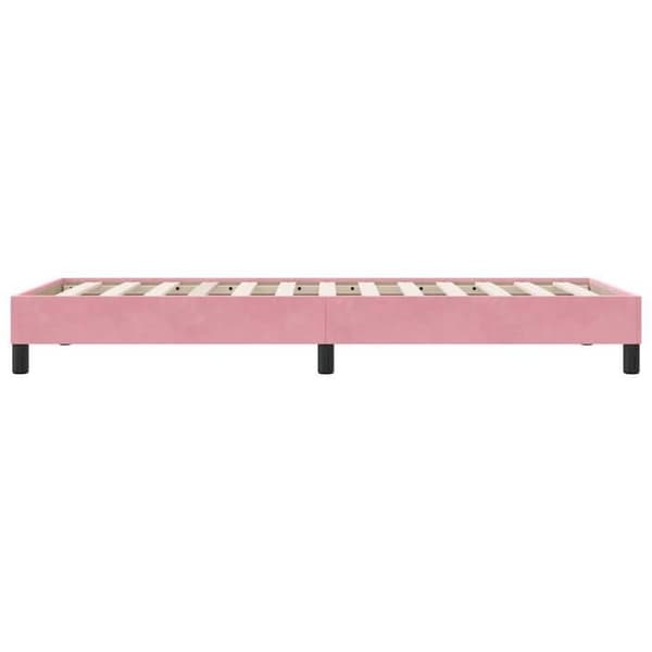 Sengestel - EKSKLUSIV HUS - 90 x 210 cm - Rosa - Velour - Lamelseng Ros
