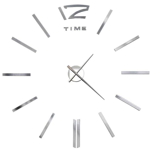 Maison Exclusive - Väggklocka 3D Modern design 100 cm XXL Silver