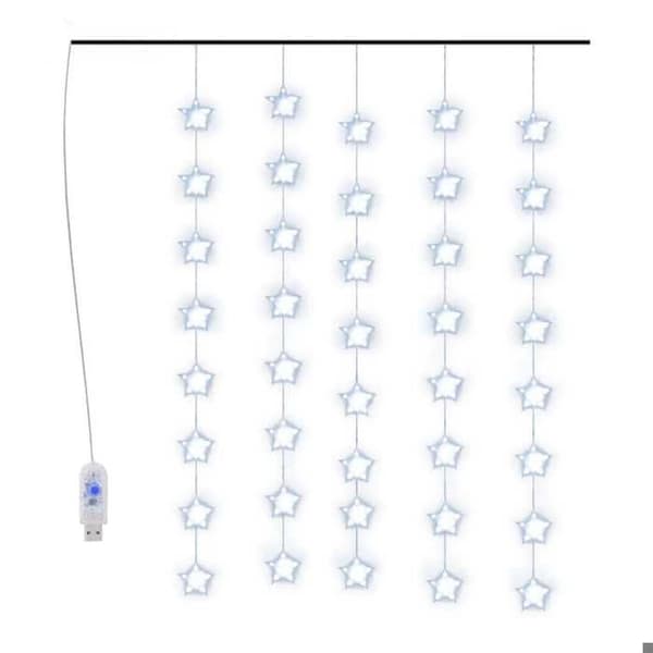Maison Exclusive - Lyskæde med stjerner LED 200 LED Blå 8 funktioner Blå