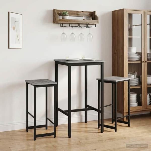 Baari stool - MAISON EXCLUSIVE - Sonoma - Harmaa - Insinööripuusta valmistettu istuin - 2 kappaletta Grå