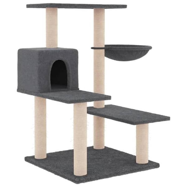 Maison Exclusive - Kattträd med sisal klöstrumpor mörkgrå 82,5 cm mörkgrå