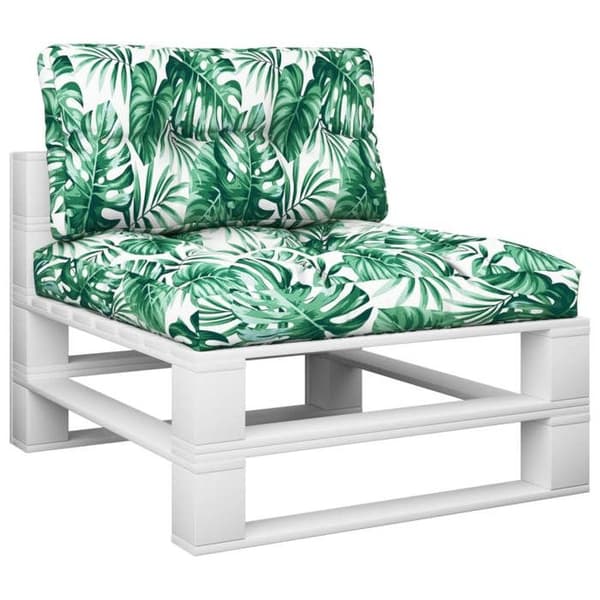 Pallkudde - EXKLUSIV HEM - bladmotiv - Grön - 2-pack - UV-beständig polyester