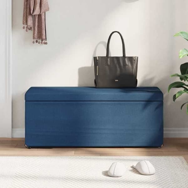 Taburett - EXKLUSIV HEM - 101 x 41 x 40 cm - Blå - Tyg - Laminatträ Blå