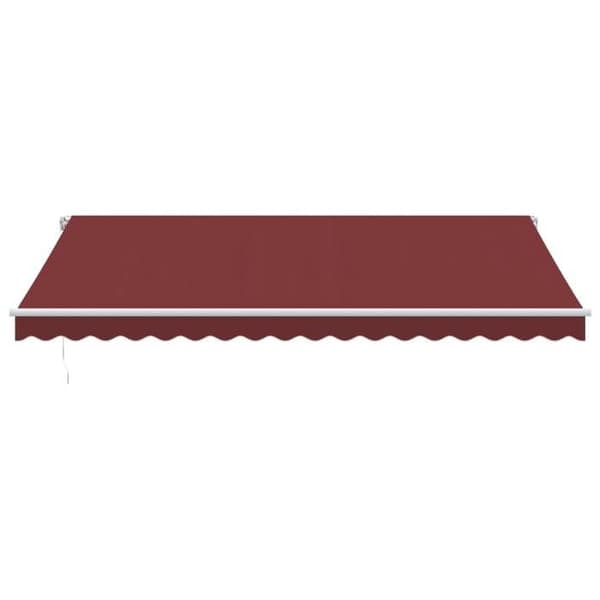 Maison Exclusive - Retractable Markis Bordeaux 450 × 350 cm Polyester och Aluminium