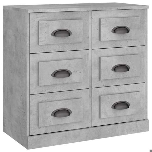 Maison Exclusive - Buffet grå beton 70x35,5x67,5 cm ingeniørtræ