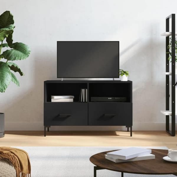 Maison Exclusive - TV Møbel Sort 80x36x50 cm Ingeniørtræ