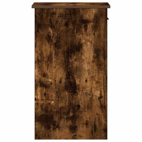 Maison Exclusive - Computerstand med skuffe i røgfarvet eg 35x45x77 cm