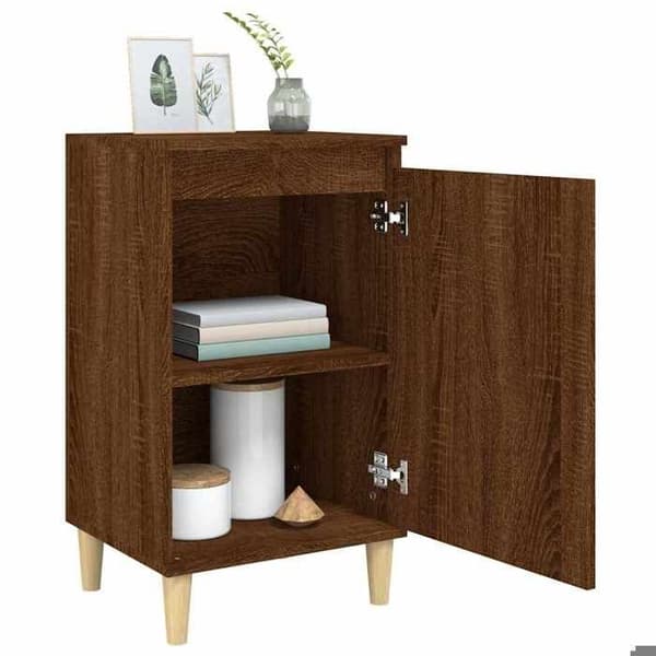 Maison Exclusive - Natborde 2stk egetræ brun 40x35x70cm ingeniørtræ