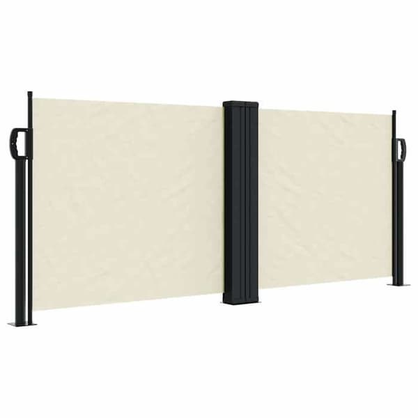 Maison Exclusive - Retractable sidokappa i krämfärg 100x600 cm