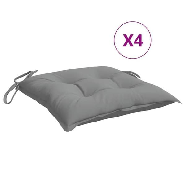 Maison Exclusive - Stolsdynor set om 4 grå 50x50x7 cm oxfordtyg