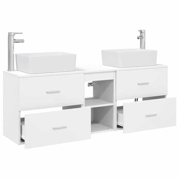 Maison Exclusive - Badrumsskåpset 3 delar Vit 136 x 35 x 80 cm Vit