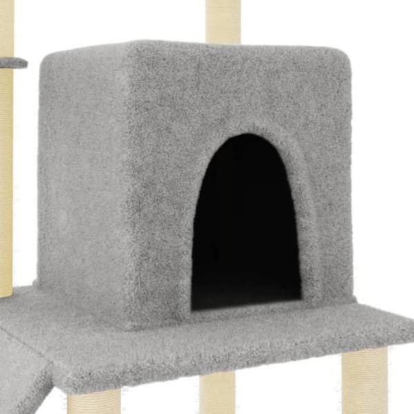 Maison Exclusive - Kattekradse med sisal i lys grå 96,5 cm Ljusgrått
