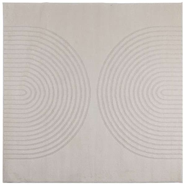 Maison Exclusive - Indendørs tæppe GALATI Creme 200 x 200 cm Polyester Grädde