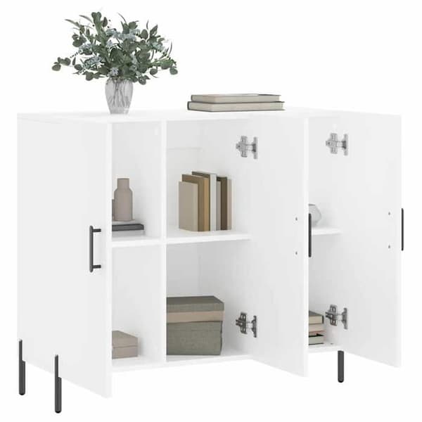 Maison Exclusive - Buffé vit 90x34x80 cm ingenjörsträ