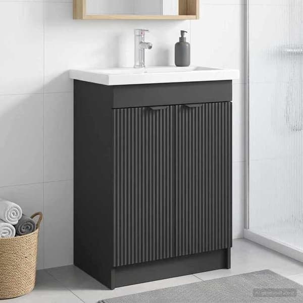 Maison Exclusive - Badeværelse underskab i sort 78,5 x 37,5 x 81 cm