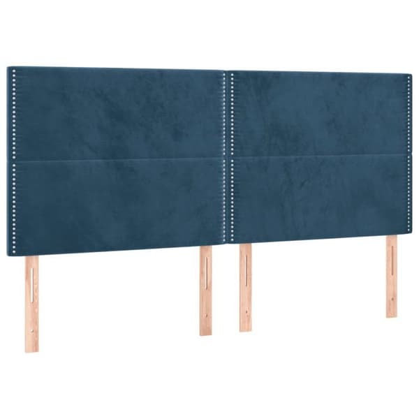 Laudallinen sänky ja patja - Exclusive-koti - Tummansininen sametti - 160x200cm - 2 paikkaa