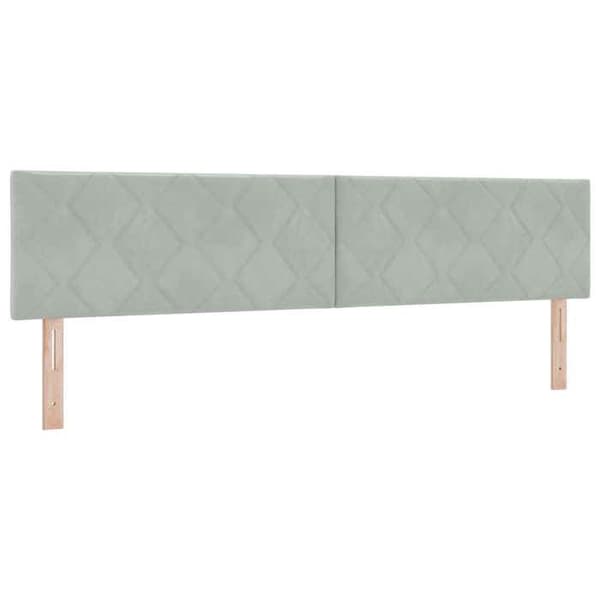 Maison Exclusive - Boxspring säng med madrass Ljusgrå 200 x 200 cm Sammet