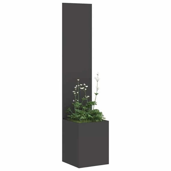 Havemur - EKSKLUSIV HUS - 32 x 32 x 150 cm - Sort - Robust stål - Mat finish Svart