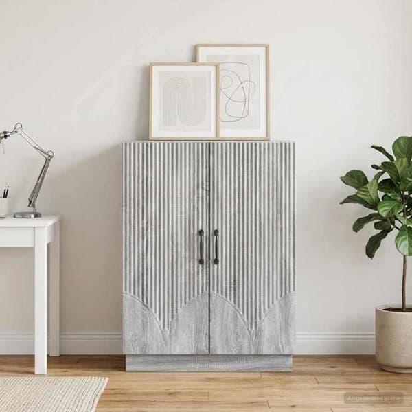 Maison Exclusive - Buffé Sonoma grå 66 x 34,5 x 87 cm Ingenjörsträ