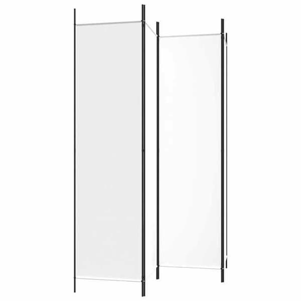 Maison Exclusive - Avskiljande vägg 4 paneler Vit 200x200 cm Tyg