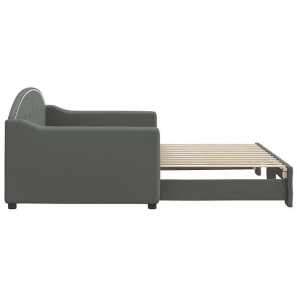 Maison Exclusive - Sovesofa med udtræk uden madras grå mørk 90x200 cm