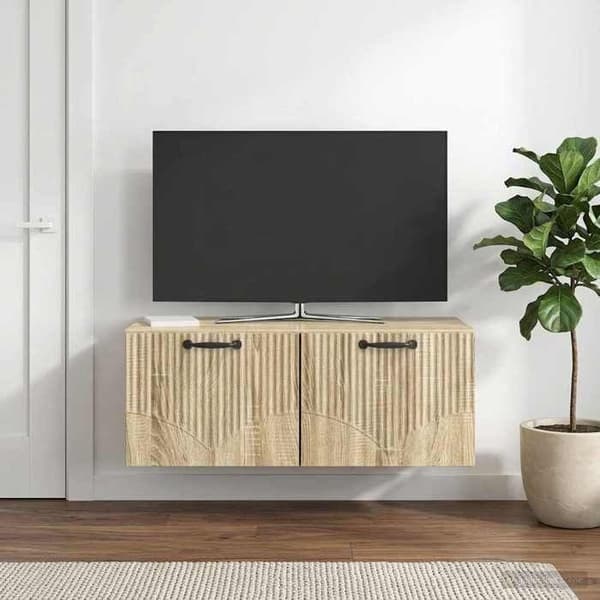 Exklusivt Hem - Väggmonterad TV-möbel Väggmontering Ek Sonoma 78,5 x 41 x 30 cm