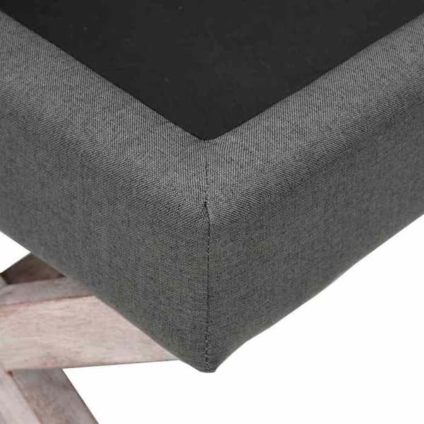 Maison Exclusive - Tummanharmaa säilyty stooli 110x45x49 cm Kangas Mörkgrå