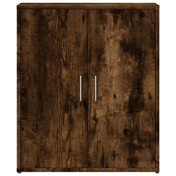 Maison Exclusive - Buffeter 2 stk røgfyldt eg 60x31x70 cm ingeniørtræ