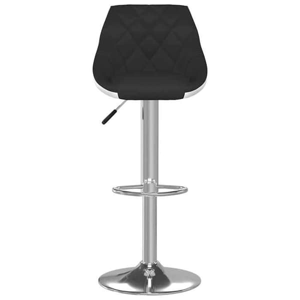 Maison Exclusive - Barstolar set om 2 svart och vit konstläder