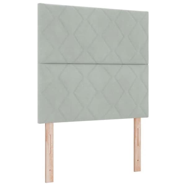 Maison Exclusive - Ljust grå sänggavel 100 cm Sammet