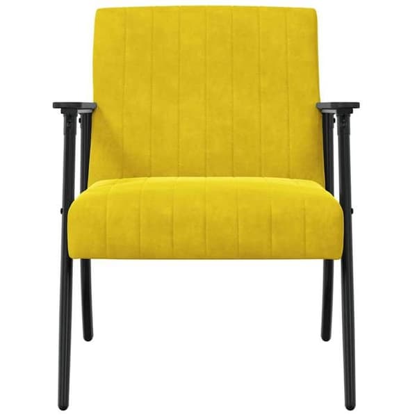 Maison Exclusive - gul fløjl lænestol