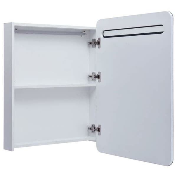 Maison Exclusive - LED-peilikaappi 60x11x80 cm Vitt och silver