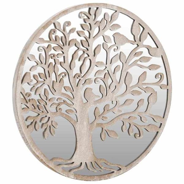 Maison Exclusive - Trädgårdspegel Sand 60x2,5cm Rund Järn utomhusbruk