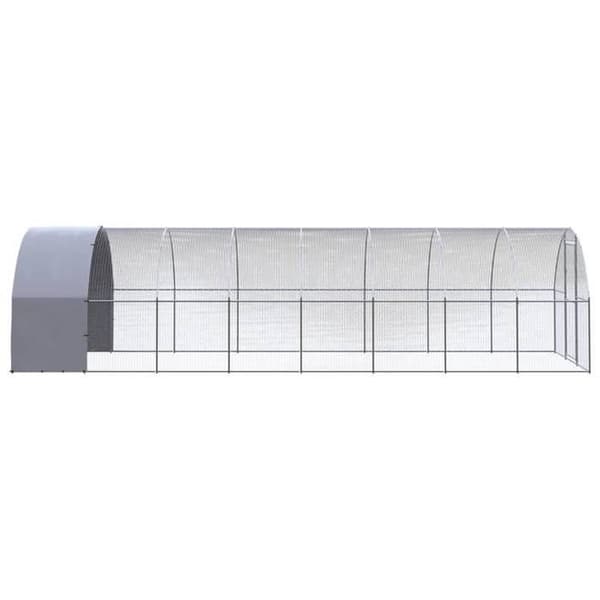 Maison Exclusive - Utomhus hönshus 3x8x2 m Galvaniserat stål