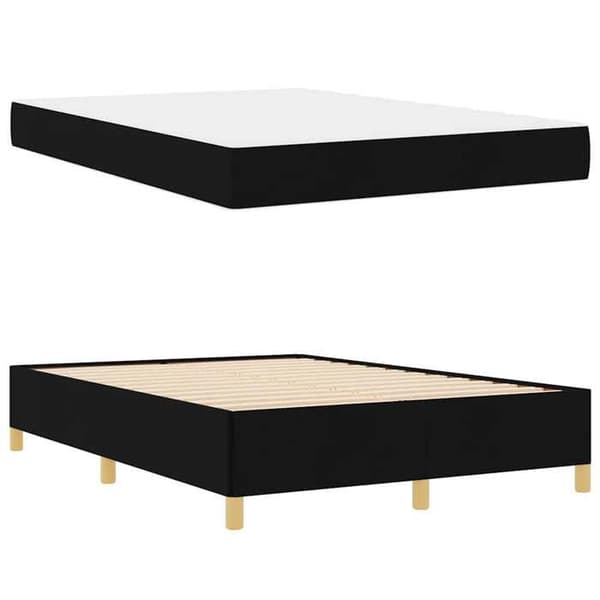 Maison Exclusive - Sängram Svart 140 x 190 cm tyg