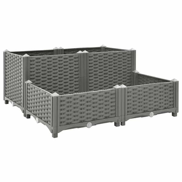 Maison Exclusive - Hög säng 80x80x38 cm Polypropylen Ljusgrått