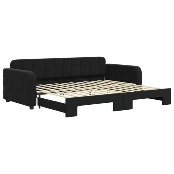 Maison Exclusive - Sovesofa med udtræk uden madras sort 90x200 cm