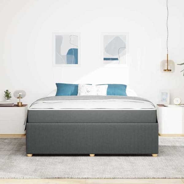 Maison Exclusive - Sängram Mörkgrå 180 x 200 cm tyg