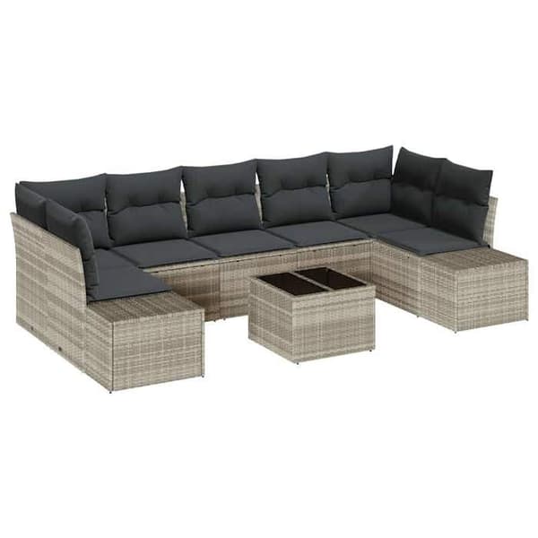 Maison Exclusive - 8-delt have sofa sæt i lys grå og mørkegrå