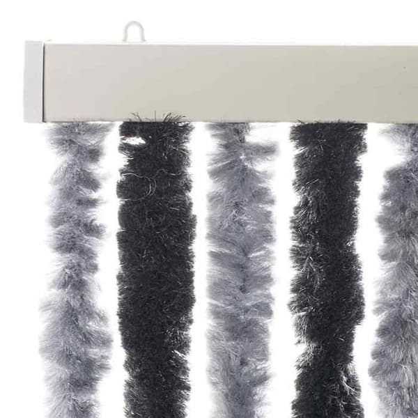 Maison Exclusive - Harmaa ja musta hyttysverkko 56x185 cm chenille