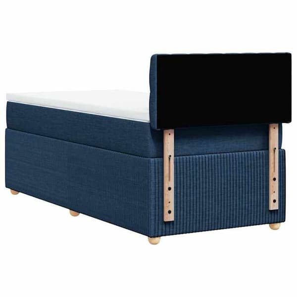 Maison Exclusive - Sengestel med springmadras Blå 90x200 cm Stof