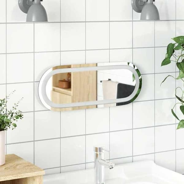 Maison Exclusive - LED-badrumsspegel 40x15 cm oval