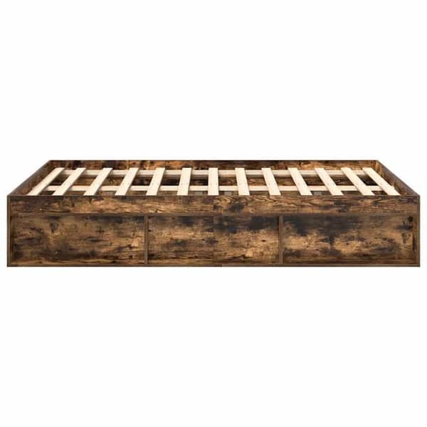 Sengestel - EKSKLUSIV HUS - 120x200 cm - Røget eg - 6 rum - Lamelseng Rökt ek