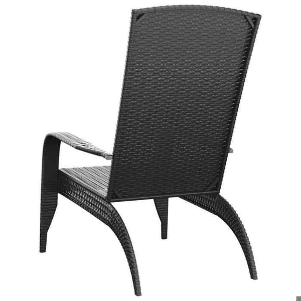 Maison Exclusive - Musta polyrotin Adirondack-puutarhatuoli