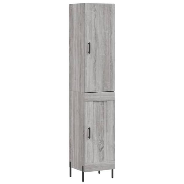 Maison Exclusive - Buffé hög Sonoma grå 34,5x34x180 cm Ingenjörsträ Sonoma grå