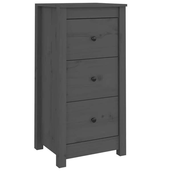 Maison Exclusive - Bufféer 2 st Grå 40x35x80 cm Massivt furu Grå
